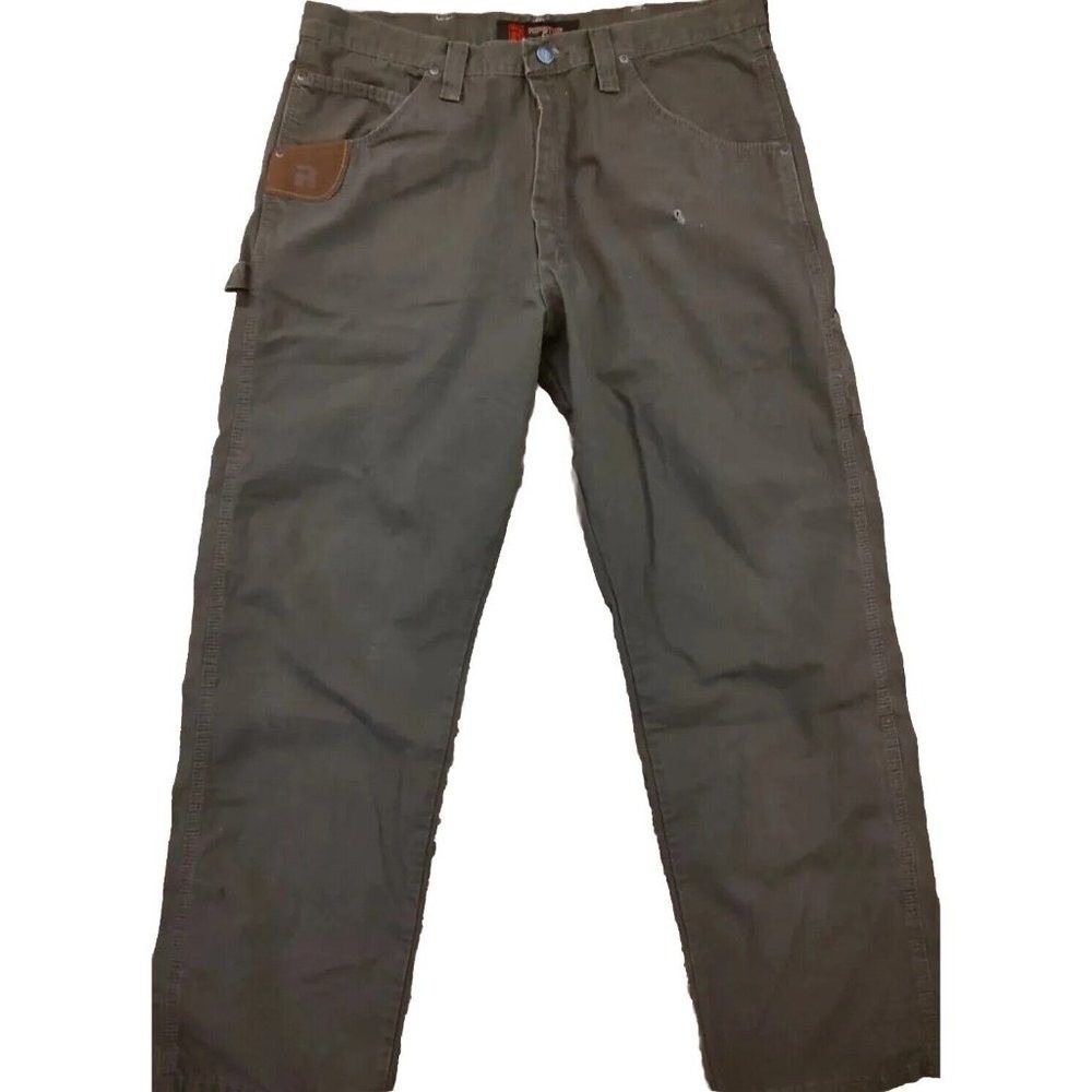 Men's Wrangler Riggs Workwear Pants Rip Stop 36 x 32  Straight Pockets As Is